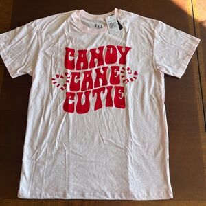 Women's Pink Candy Cane T-Shirt (Isaac Morris)